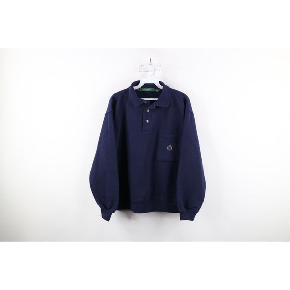90s Streetwear Mens Large Faded Pocket Collared S… - image 1