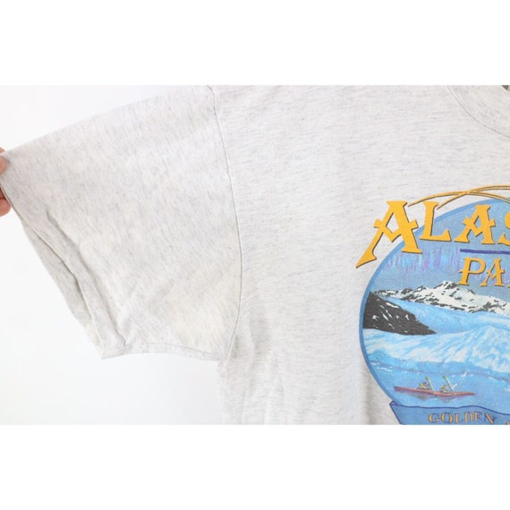 90s Mens Large Distressed Spell Out Alaskan Pale … - image 8