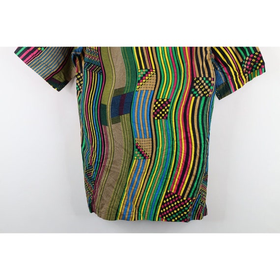 70s Streetwear Mens Small Faded Rainbow Striped C… - image 9