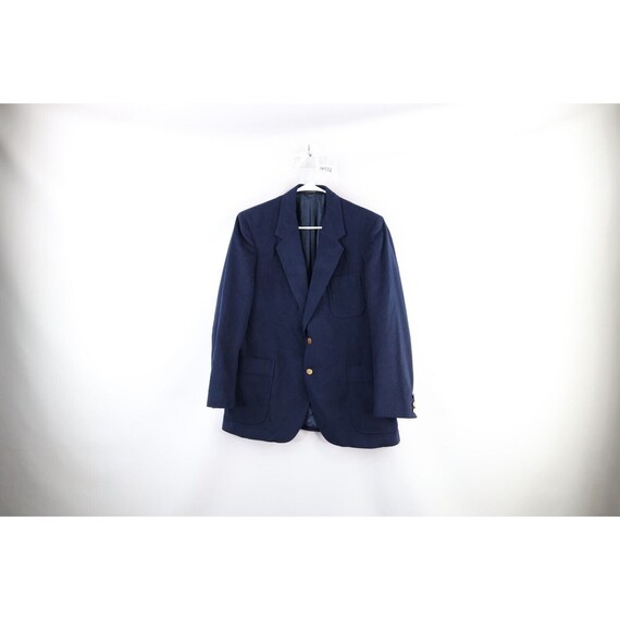 70s Streetwear Mens 42R Velvet Velour 2 Button Su… - image 1