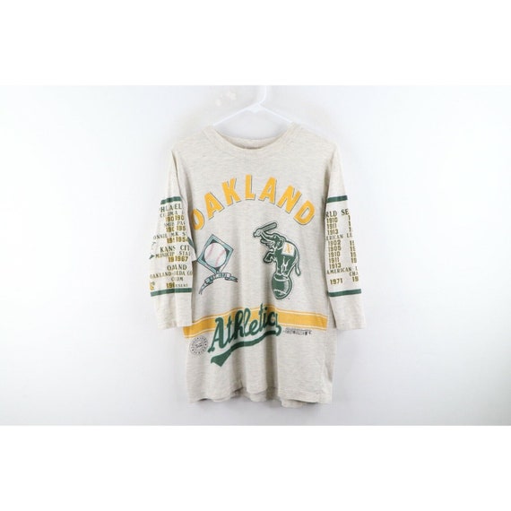 90s Mens Large Oakland Athletics All Over Print 3… - image 1
