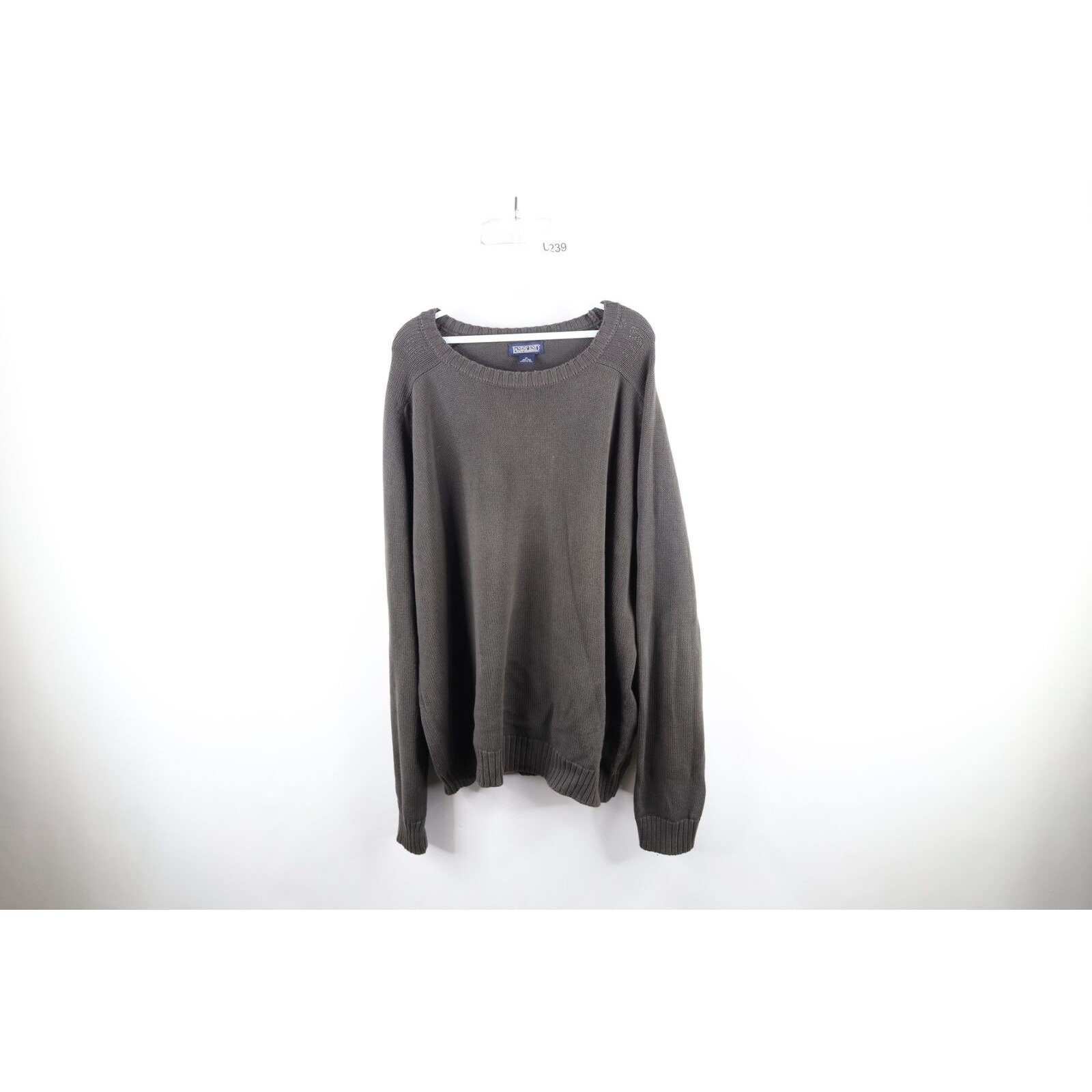 Vintage 90s Lands End Mens Large Blank Faded Oversized