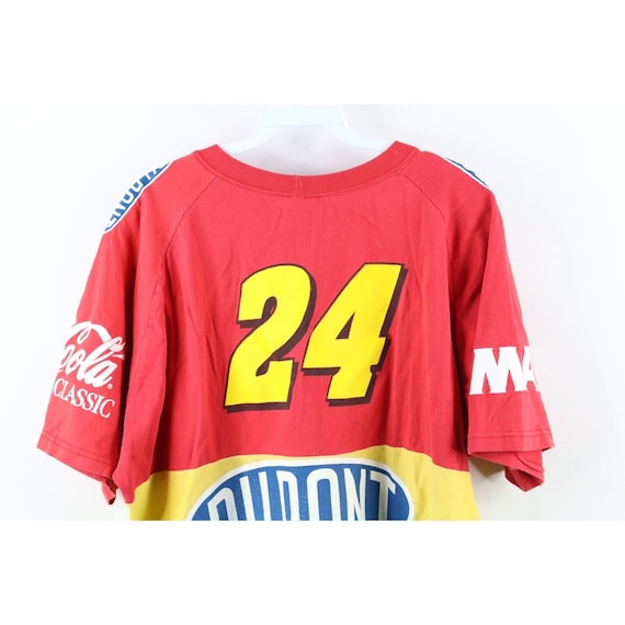 90s NASCAR Mens XL Faded Spell Out Rainbow Jeff G… - image 6