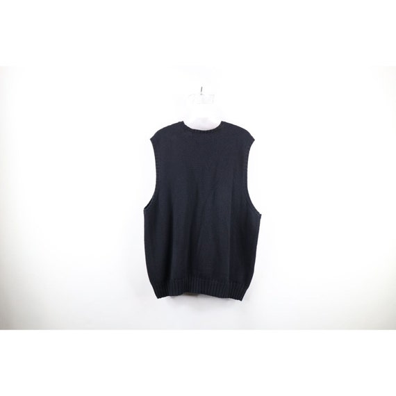 90s Ralph Lauren Mens XL Faded Cotton Knit V-Neck… - image 7