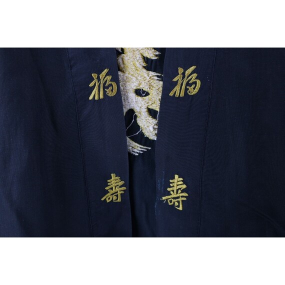 50s 60s Womens OS Open Front Japanese Kimono Robe… - image 6