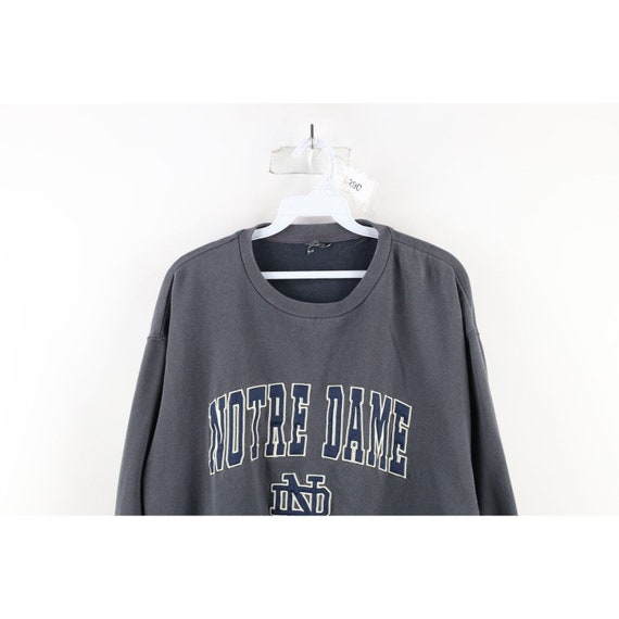 90s Mens Large Faded Spell Out Notre Dame Univers… - image 2