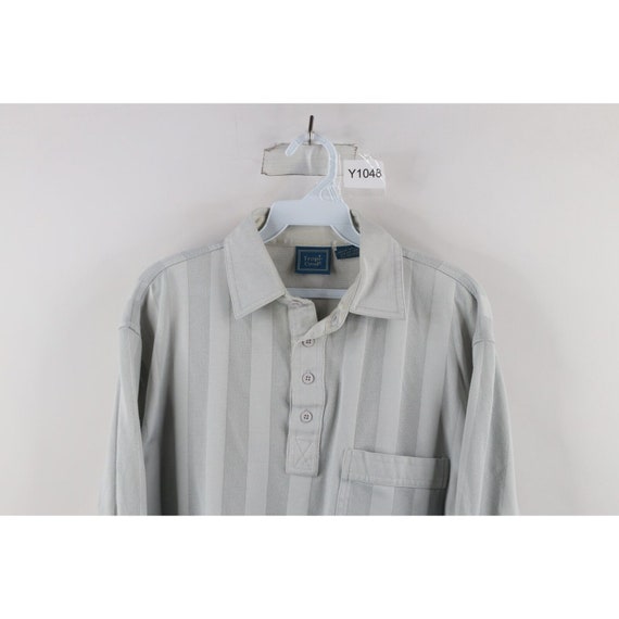 90s Streetwear Mens Medium Vented Striped Collare… - image 2