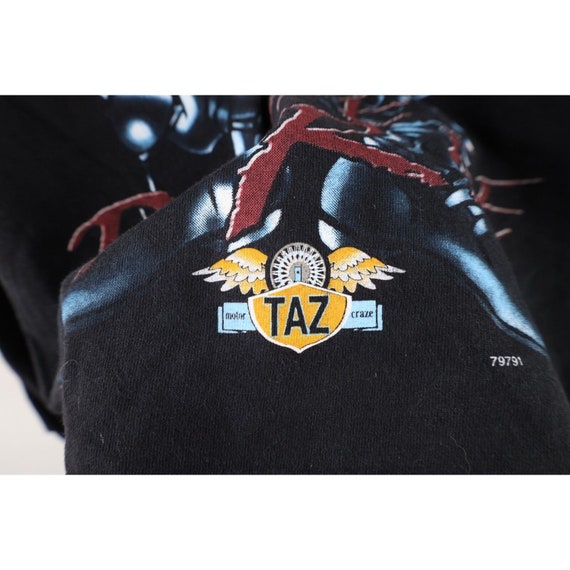 90s Looney Tunes Mens Small Faded Tazmanian Devil… - image 5