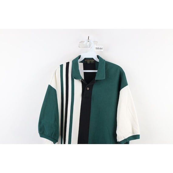 90s Streetwear Mens 2XL Faded Striped Color Block… - image 2