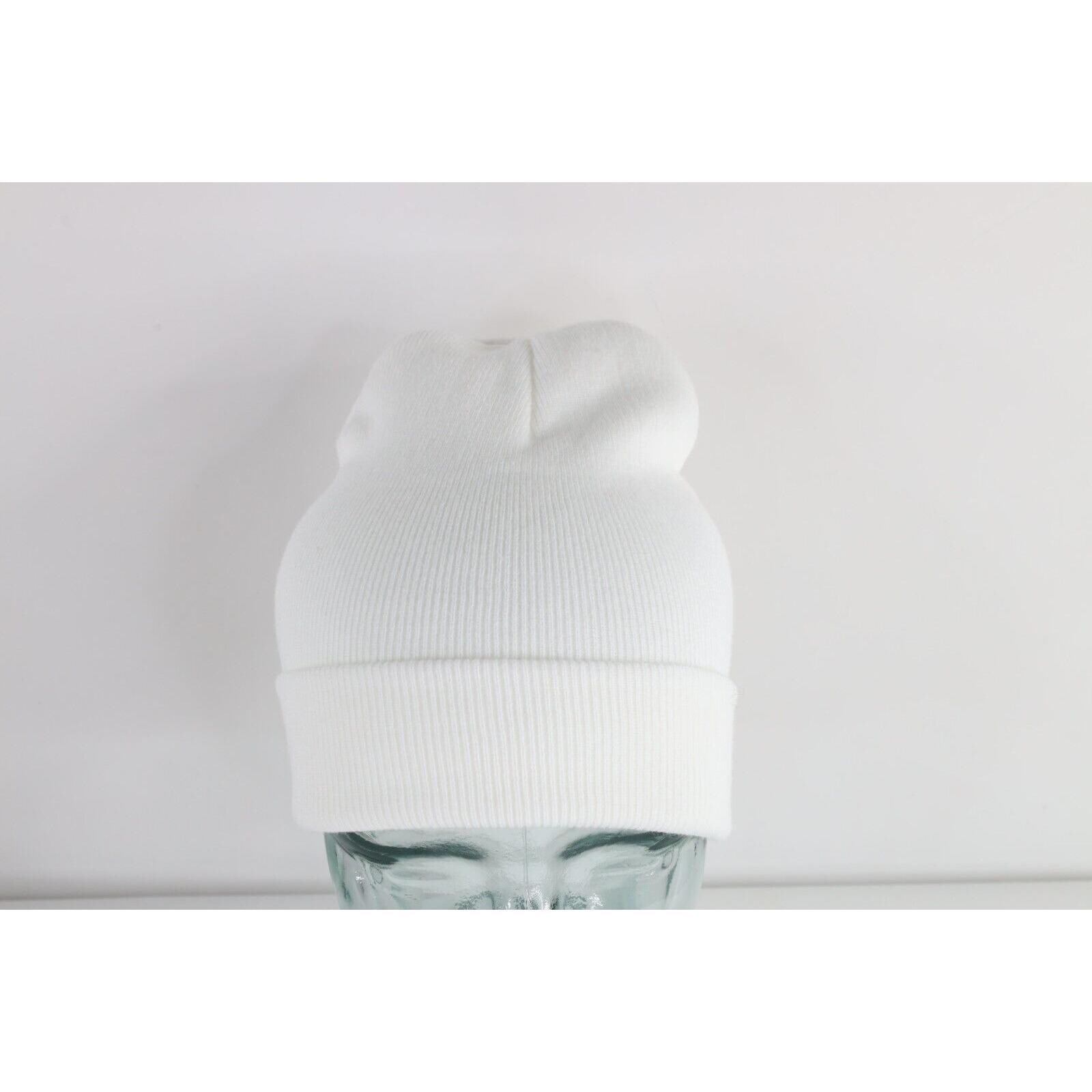 【メーカー直売】 Deadstock Vintage 90s Streetwear Blank Ribbed Knit Winter 帽子