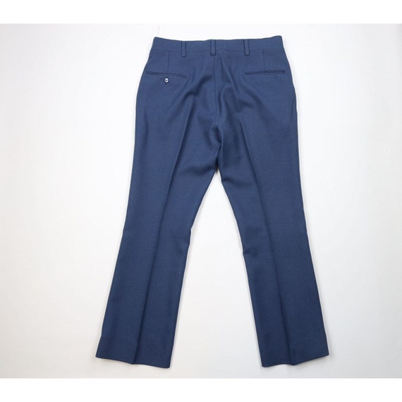 70s Streetwear Mens 38x32 Knit Flared Wide Leg Be… - image 7