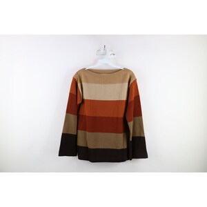 Deadstock Vintage 70s Streetwear Womens Medium Striped Flared Sleeve Knit Sweater, Vintage Striped Knit Sweater, 1970s Boho Chic Sweater