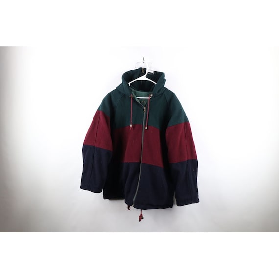 90s Streetwear Womens 3XL Reversible Wool Color B… - image 1