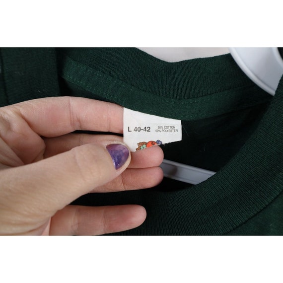 90s Streetwear Mens Large Blank Short Sleeve Pock… - image 7