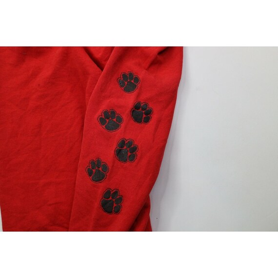 90s Streetwear Mens XL Faded Paw Print Sweatpants… - image 6