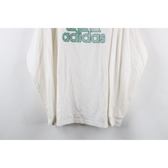 90s Adidas Mens XL Spell Out Big Logo Long Sleeve… - image 3