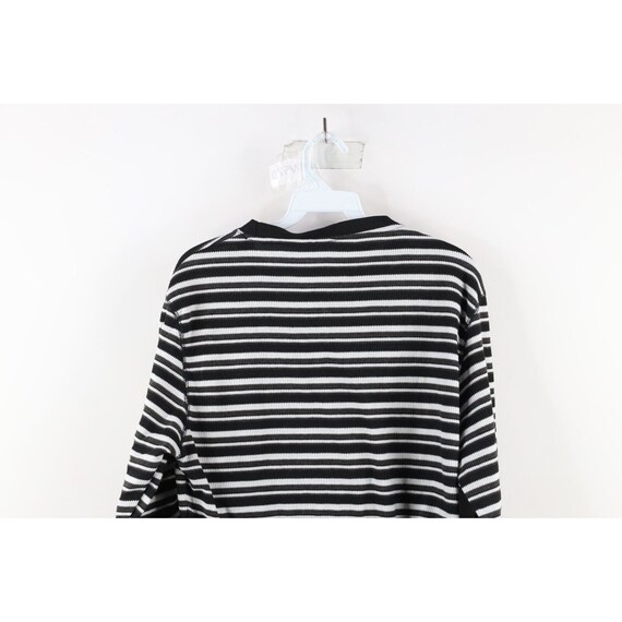 90s Streetwear Mens Large Faded Striped Thermal W… - image 6