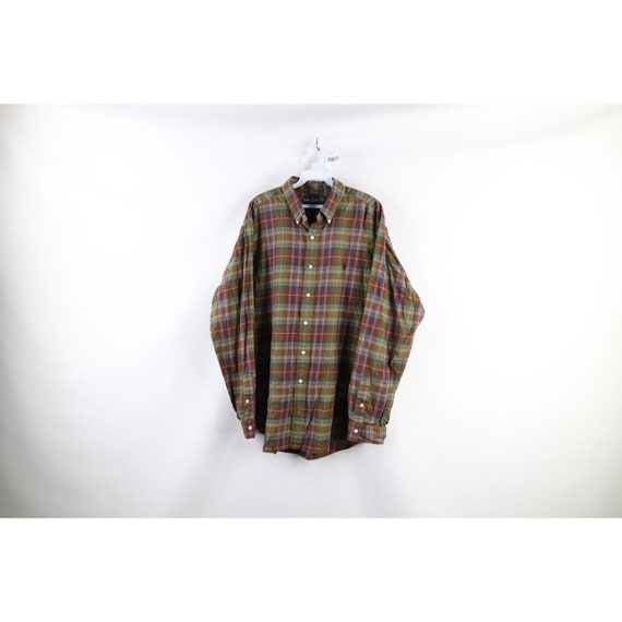 90s Ralph Lauren Mens XL Classic Fit Rainbow Plai… - image 1