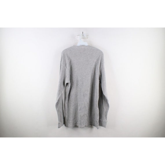 90s Streetwear Mens 2XL Blank Thermal Waffle Knit… - image 6