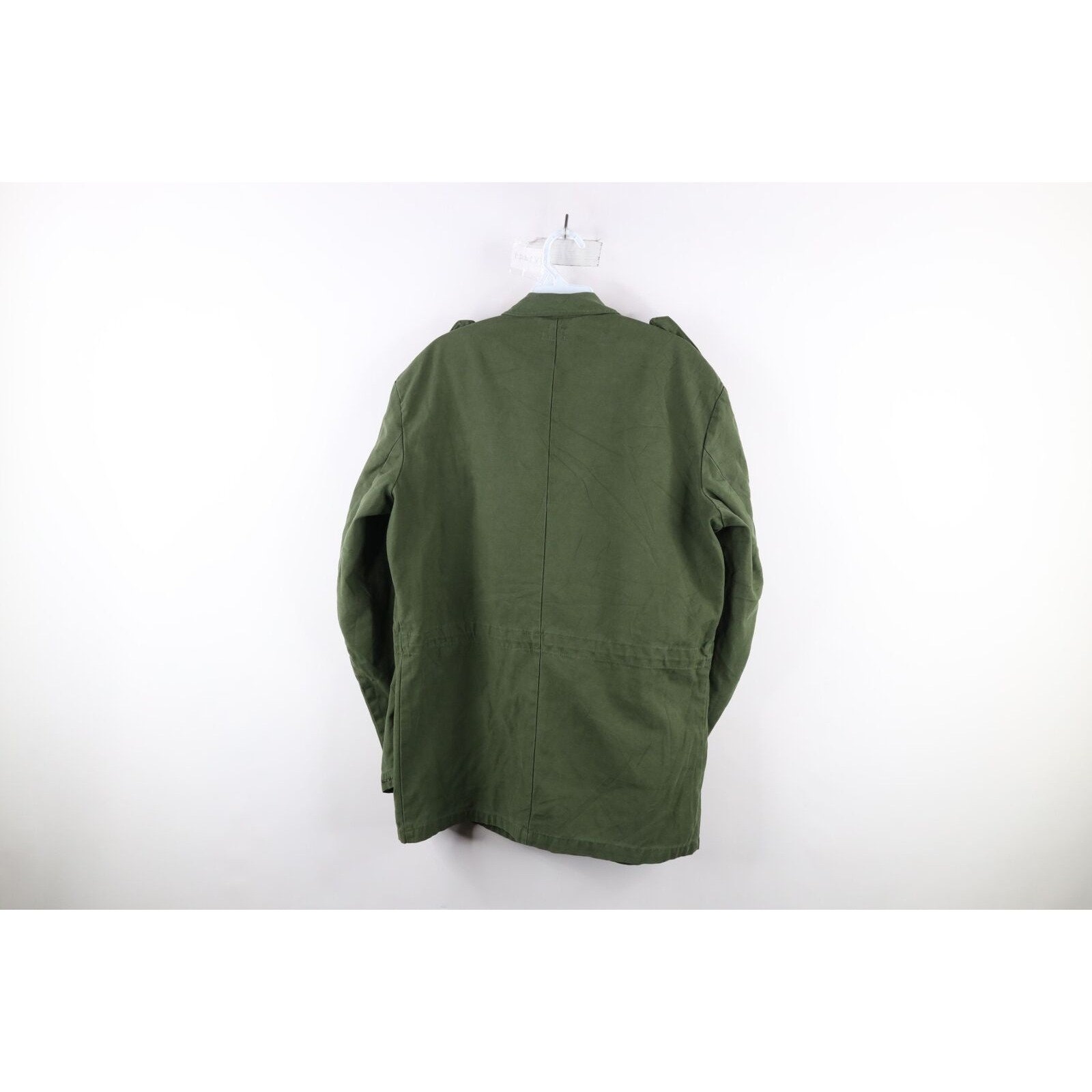 Vintage 1950s Military Jacket / Zip up Hooded Jacket / 50s