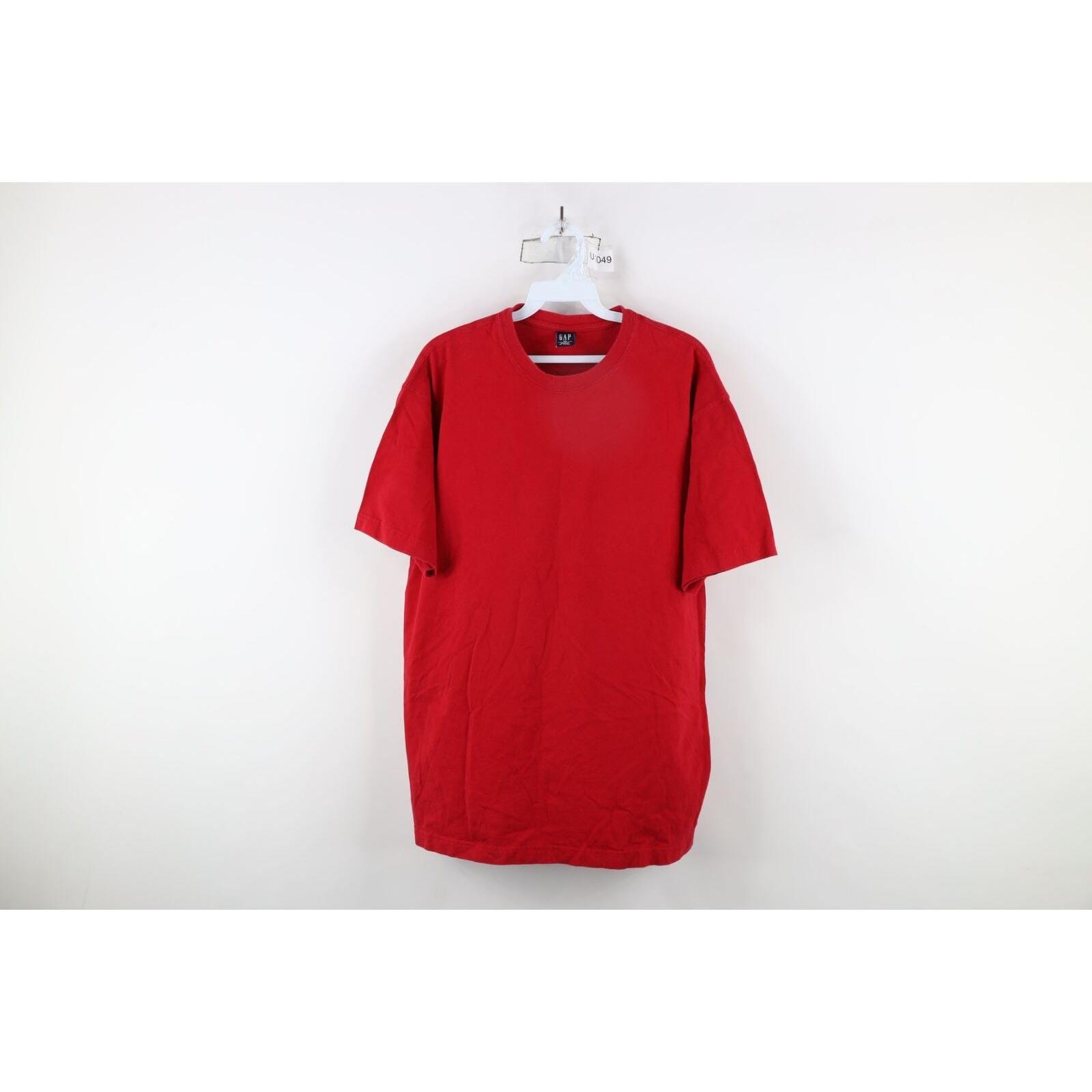 トップス 1990's OLD GAP S/S plain blank T-shirt Vintage 90s GAP Blank Green Single Stitch V Neck T Shirt USA