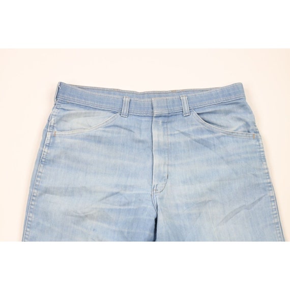 70s Streetwear Mens 34x30 Distressed Wide Leg Bel… - image 2