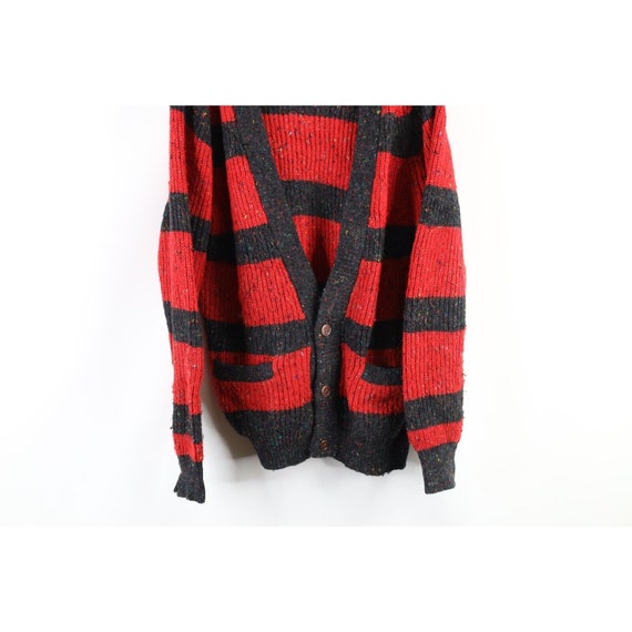 90s Streetwear Mens Medium Wool Blend Ribbed Knit… - image 3