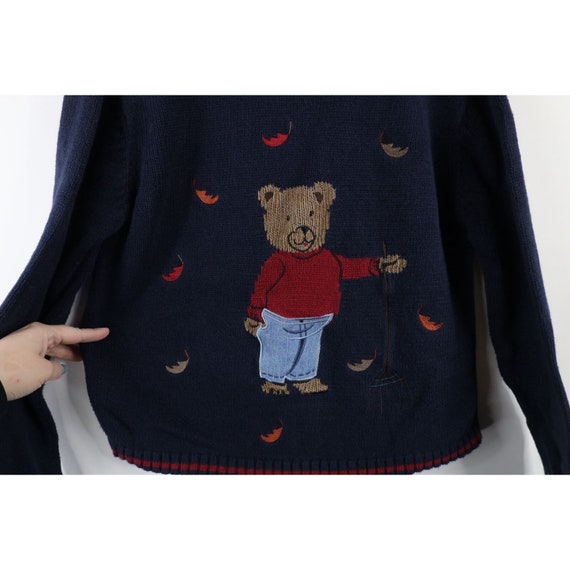 90s Country Primitive Womens Small Faded Bear Fal… - image 4