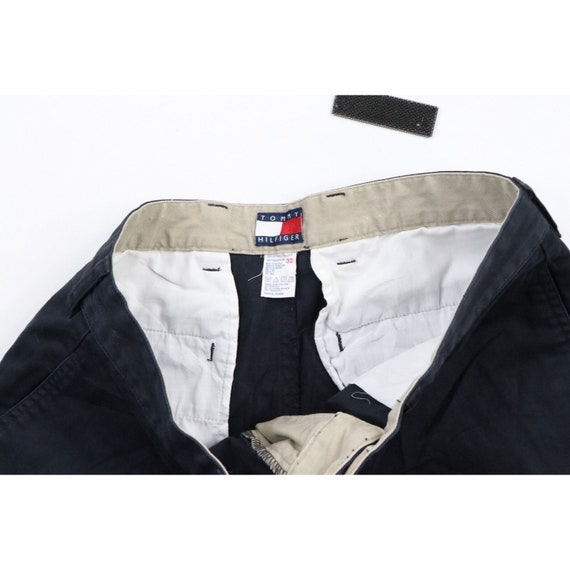 90s Tommy Hilfiger Mens Size 32 Faded Flat Front … - image 5