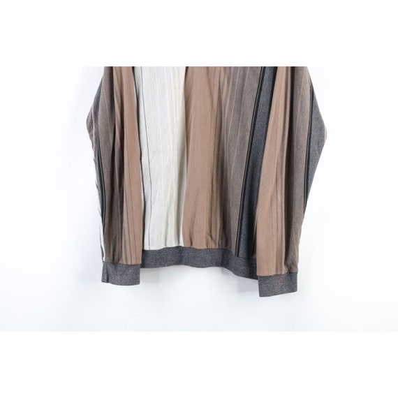 90s Streetwear Mens 2XL Faded Striped Collared Pu… - image 3
