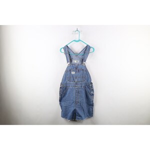 90s streetwear mujeres medio angustiado personalizado cortado shortalls monos, vintage denim shortalls, 1990s cortado monos, jean shortalls