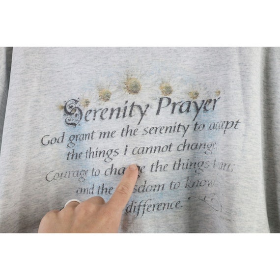 90s Womens Large Distressed Spell Out Serenity Pr… - image 7