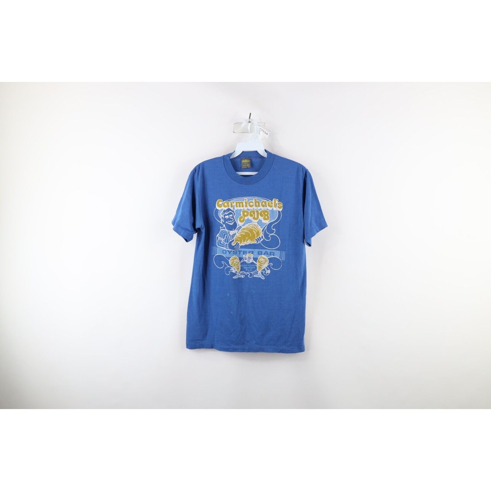 80s Russell Athletic Mens Medium Distressed Oyster Bar Florida T-Shirt USA, Vintage Florida T-Shirt, 1980s Oyster Bar T-Shirt, Mens T-Shirt
