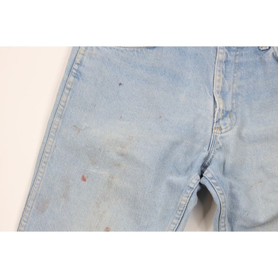 70s Streetwear Mens 34x28 Distressed Wide Leg Bel… - image 6