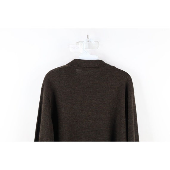 90s Streetwear Mens Large Wool Blend Knit Half Zi… - image 6