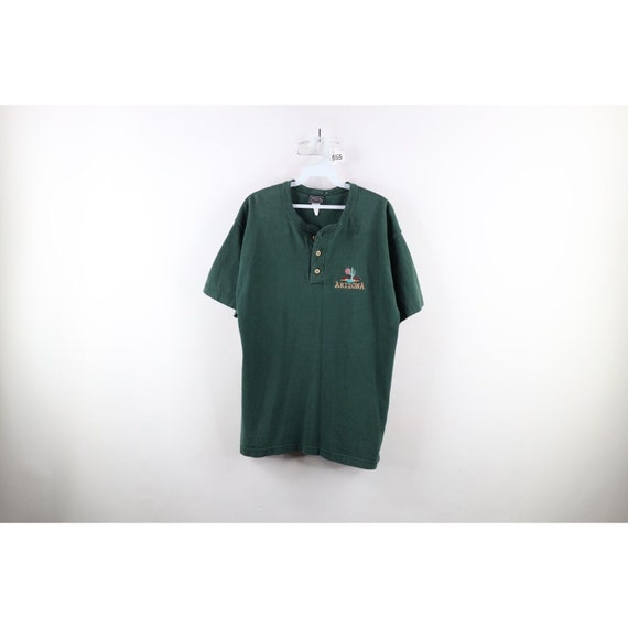 90s Streetwear Mens Large Faded Spell Out Cactus … - image 1
