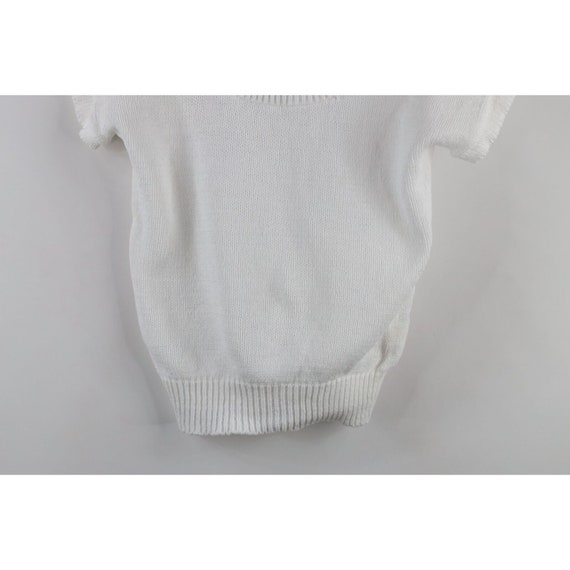 70s Streetwear Womens Small Blank Cotton Knit Sho… - image 3