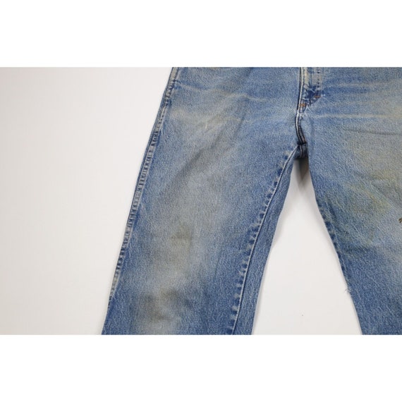 90s Streetwear Mens 34x29 Thrashed Bootcut Denim … - image 6
