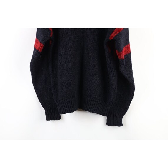90s Streetwear Mens Size Large Chunky Knit Geomet… - image 9
