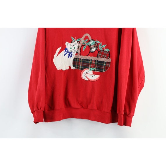 90s Streetwear Womens Large Faded Country Cat Kit… - image 3