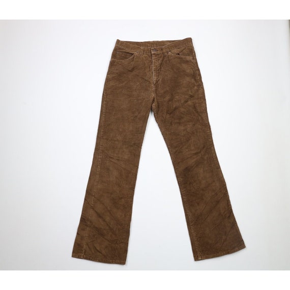 70s Gap Mens 32x31 Faded Flared Bell Bottoms Cord… - image 1