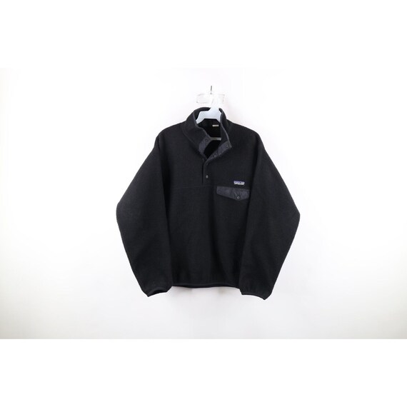 90s Patagonia Synchilla Mens Small Spell Out Snap T Fleece Sweater Black Vintage Patagonia Fleece Pullover Sweater 1990s Patagonia Fleece Etsy UK