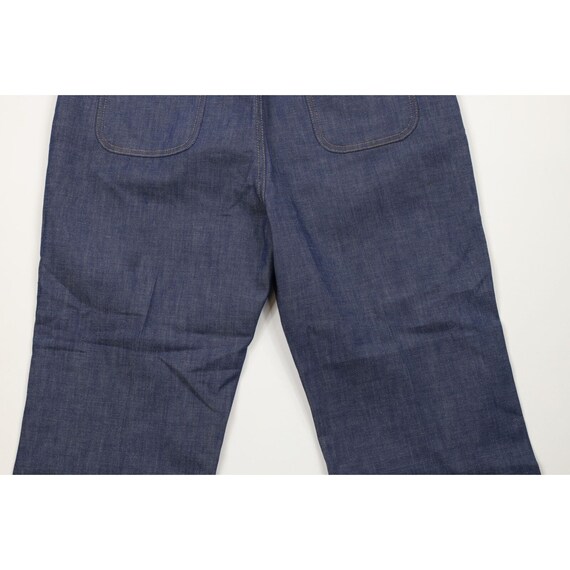 70s Streetwear Mens 34x28 Chambray Wide Leg Bell … - image 10