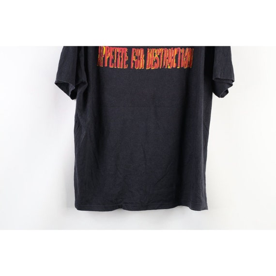 80s Men XL Distressed Guns N Roses Appetite For D… - image 9