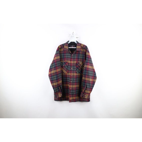 90s Streetwear Mens Large Knit Collared Double Po… - image 1
