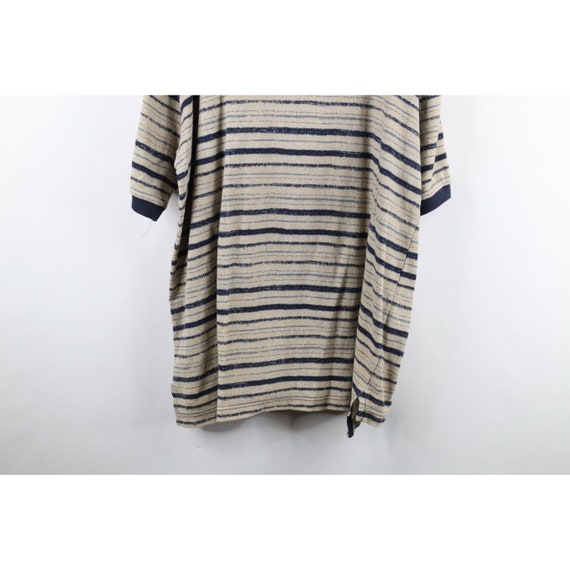 90s Streetwear Mens Large Tall Striped Ribbed Kni… - image 7