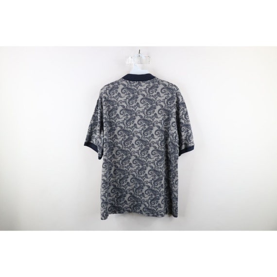 90s Streetwear Mens Large Faded Paisley All Over … - image 5
