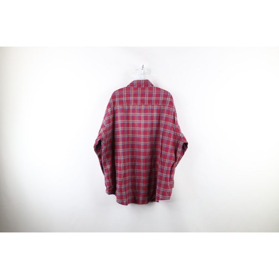 90s Dickies Mens 3XL Distressed Collared Flannel … - image 9