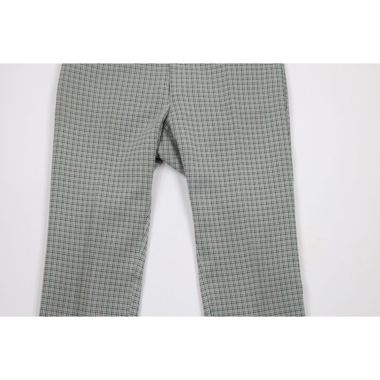 60s 70s Streetwear Mens 36x34 Distressed Knit Wide Leg Bell