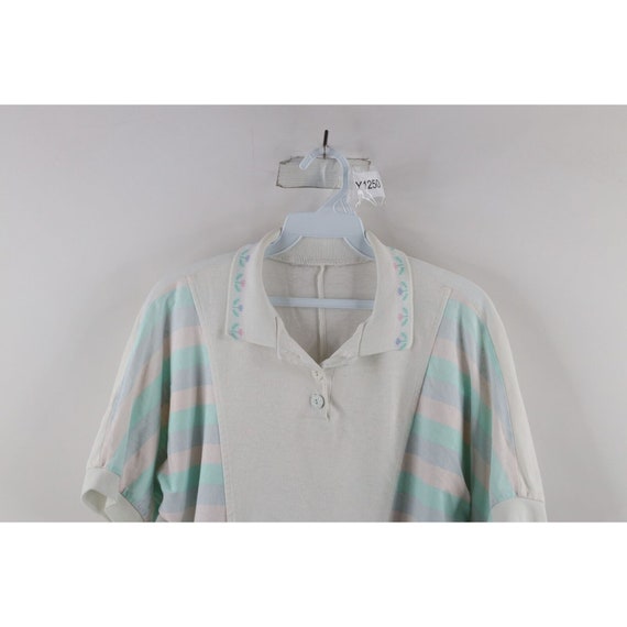 90s Country Primitive Womens Medium Pastel Flower… - image 2